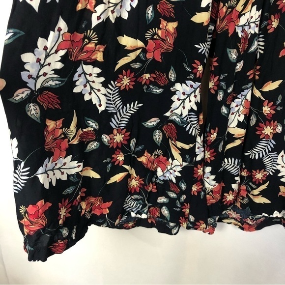 Jaase Black Floral Wide Leg Soft Pants L - Picture 5 of 5